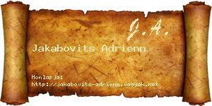 Jakabovits Adrienn névjegykártya